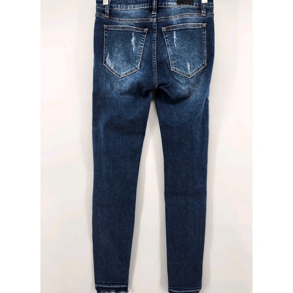 Miss Me Skinny Jeans Skinny Distressed Grunge Stretch Denim Blue Women's Size 25 - Picture 6 of 8